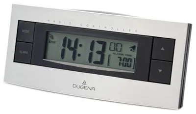 Produktbild von DUGENA 4460459 Funkwecker Wecker Digital Alarm schwarz silber