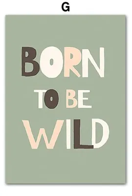 Produktbild von Poster Kinderzimmer Dschungel Tiere · Kinderzimmer Bilder · Wand Deko · Kunst Druck · Deko Print · ohne Rahmen · Motiv G · 30×40 cm