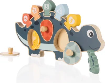 Zdjęcie produktu dla ZOPA Drewniane puzzle dinoasurus, drewno