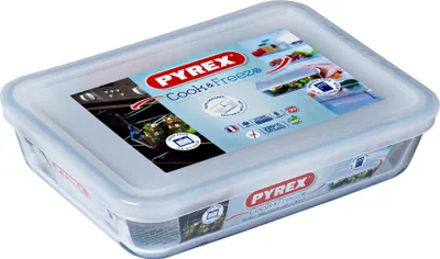 Immagine prodotto di Rectangular storage container - PYREX - 1451004 - Borosilicate glass - Airtight lid - 19 x 14 cm