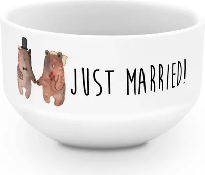 Produktbild von Mr. & Mrs. Panda schale Bär Heirat - Weiß - Geschenk, dessertschale, Verheiratet Heirate Hochzeit Hochzeitsgeschenk Hochzeitspaar, porzellanschüssel, Müslischale