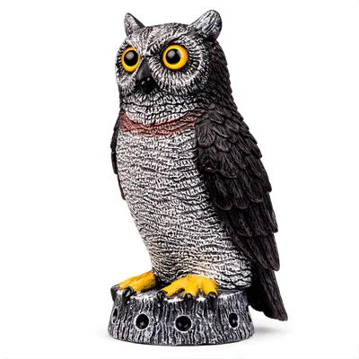 Zdjęcie produktu dla Sowa Odstraszacz Ptaków 35cm – Realistyczna Figura Ogrodowa, Ozdoba na Balkon