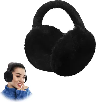 Produktbild von Winter Ohrenwärmer, Faltbare Verstellbare Plüsch Ohrenschützer Warme Ohrenschützer Ohrenwärmer Kälteschutz Winter Accessoires für Herren und Damen
