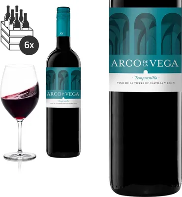 Produktbild von 6er Karton 2020 Tempranillo Arco de la Vega Castilla y Leon von Bodegas Avelino Vegas - Rotwein