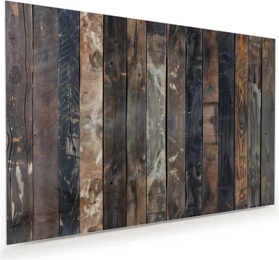 Produktbild von Glasbild 75x50cm in XXL für Wohnzimmer, Schlafzimmer Motiv Rustikale Holzplanken