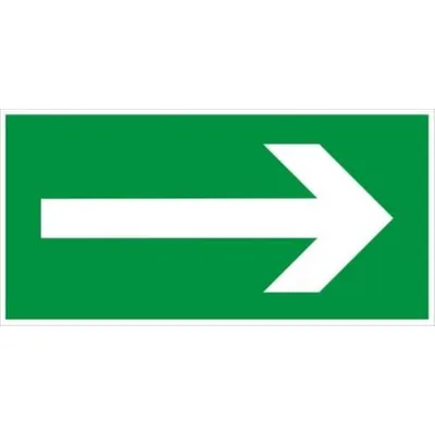 Produktbild von Zusatztabelle - Aufkleber "Richtung zum Ausgang", 200 x 100 mm