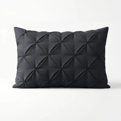 Image de Housses de coussin Sleeptime Lazy Pintuck, lot de 2, anthracite, 60 x 70 cm