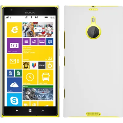 Produktbild von PhoneNatic Case kompatibel mit  Nokia Lumia 1520 - Hülle weiß gummiert Hard-case + 2 Schutzfolien