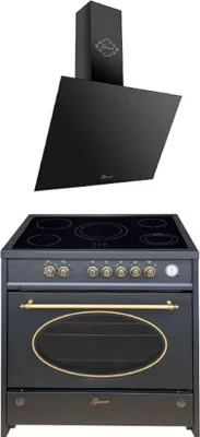 Produktbild von Gurari Elektro-Standherd GCH E 912 BL r + GCH 286 BL 9 Prime Dunstabzugshaube 90cm