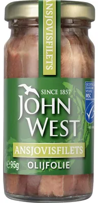 Produktbild von John West Ansjovis in Olijfolie 95g – Feine Sardellenfilets in Olivenöl