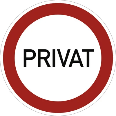 Produktbild von Dreifke® PRIVAT, Textschild, Alu, Ø 315 mm