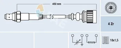 Produktbild von FAE Lambdasonde für BMW 5 Limousine (E34) Beheizt 77367