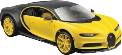 Produktbild von Maisto 31514 - Modellauto - Bugatti Chiron (schwarz-gelb, Maßstab 1:24)