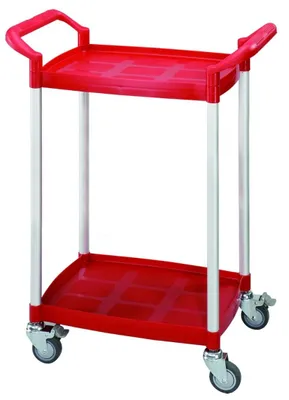 Productafbeelding van Robuuste Plastic Trolley met 2 Planken