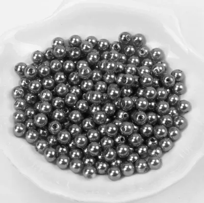 Produktbild von Wachsperlen - 600 Stück - 2mm - Silber dunkel / Anthrazit