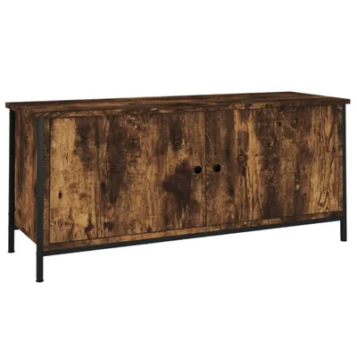 Obrázok produktu pre vidaXL TV skrinka s dvierkami údený dub 102x35x45 cm odvodený výrobok z dreva
