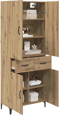 Produktbild von vidaXL Highboard Artisan-Eiche 69,5 x 34 x 180 cm Holzwerkstoff