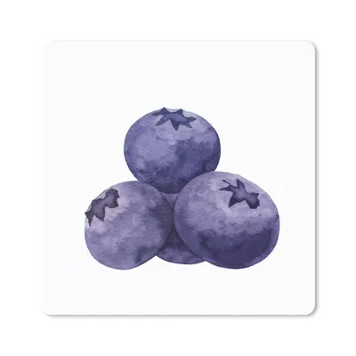 Produktbild von MuchoWow® Mauspad Mousepad Aquarell - Heidelbeere - Obst 30x30 cm - Mousepads - Maus Mat - Pad - Mausunterlage - Gaming