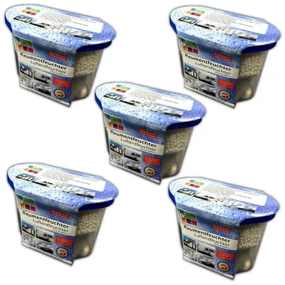 Produktbild von 5x Luftentfeuchter inkl. 5x230g Granulat Raumluftentfeuchter Lufttrockner