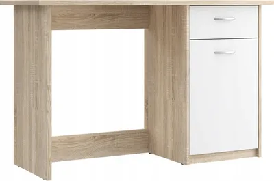 Obrázek produktu pro Psací stůl 123x78x50 cm BALIOS BOSB211 se skříňkou a zásuvkou Sonoma dub/bílá matná