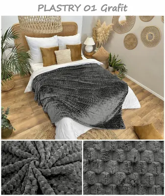 Produktbild von Łóżkoholicy Mikrofaser Decke Tagesdecke 200x220 cm geprägt