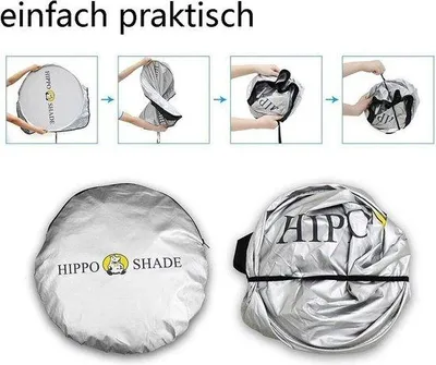 Obrázek produktu pro Skládací sluneční clona 160 x 90 cm do auta a SUV s UV ochranou