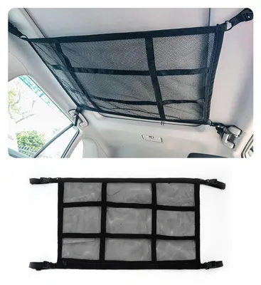 Immagine prodotto di Rete portabagagli per tetto - Organizer per auto - 90 x 65 cm - Con quattro fibbie