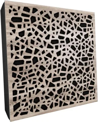 Immagine prodotto di Confezione da 2 – Pannello acustico fonoassorbente e diffusore | 50x50x5 cm | Assorbimento – Diffusione – Riflessione – Isolamento acustico [Sonoma | x2 P32]