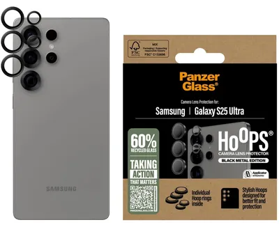 Immagine prodotto di PanzerGlass ® Hoops® Camera Lens Protector Nero Samsung Galaxy S25 Ultra