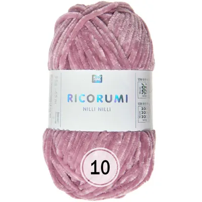 A ball of pink yarn with a label.