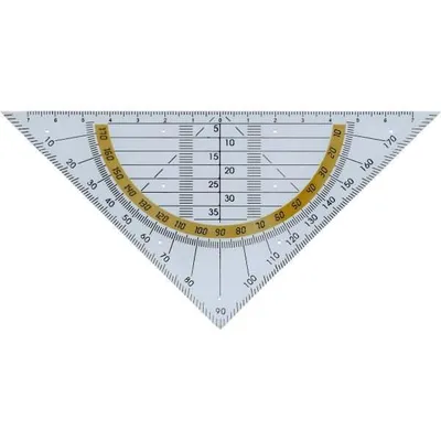 Produktbild von Alco Geo-Dreieck, Kunststoff, transparent, 16 cm, mit Facette,