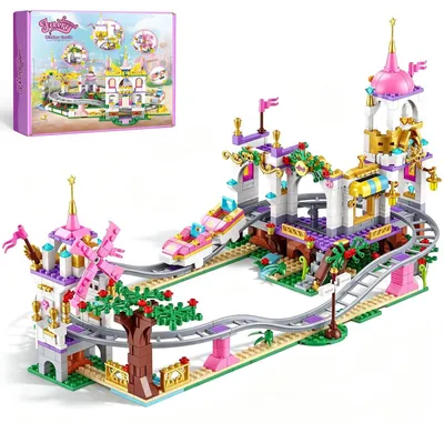 Zdjęcie produktu dla Zestaw do budowy rollercoastera "Friends". Budowanie rollercoastera i domku na drzewie. Dla dzieci i dziewczynek w wieku 6+. 749 elementów