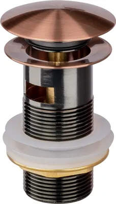 Produktbild von PaulGurkes Kupfer Pop-Up Excenter Rote Bronze Ablaufgarnitur mit Überlauf