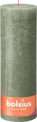 Immagine prodotto di 4 candele Stompkaars dai colori naturali, verde oliva, decorazione rustica, 300/100, 200 ore
