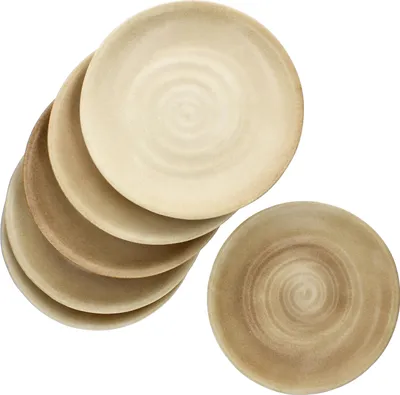 Produktbild von CLAY BEIGE 6er Set Speiseteller Ø27,5cm Steingut beige Essteller groß