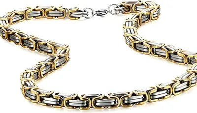 Immagine prodotto di Collana da Uomo UQ-38761 - Eleganza in Oro e Argento KP38761