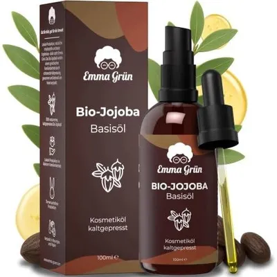 Zdjęcie produktu dla Olej jojoba tłoczony na zimno 100 ml bio czysty do twarzy włosów brody