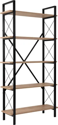 Immagine prodotto di Dmora Libreria Suriel 33.5x90x180h cm Marrone, 5 Ripiani Portata Ripiani 30