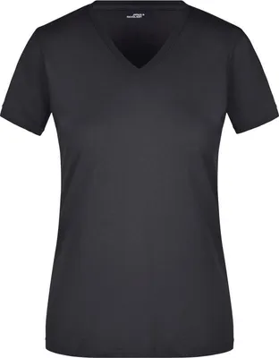 Produktbild von Ladies' Slim Fit V-T Figurbetontes V-Neck-T-Shirt black, Gr. M