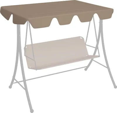Produktbild von The Living Store Ersatzdach für Hollywoodschaukel Taupe 150/130x70/105 cm