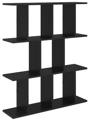 Immagine prodotto di Mensole a parete in legno impiallacciato di quercia nera, dimensioni 102 x 20 x 96 cm