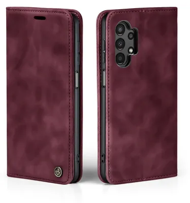 Produktbild von Handy Hülle für Samsung Galaxy A13 Klapphülle Bookcase Flip Cover Handy Tasche Etui Farbe: Weinrot