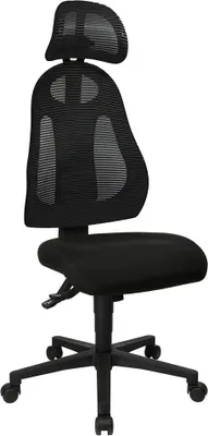 Produktbild von Topstar Bürostuhl Free Art mit Kopfstütze, FR100 G200X Stoff schwarz, Gestell schwarz
