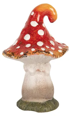 Zdjęcie produktu dla Clayre & Eef figurka dekoracyjna grzyb 11x11x16 cm czerwona ceramika