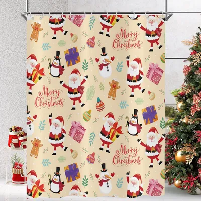 Produktbild von Weihnachtliche Duschvorhang, 180 x 200 cm
