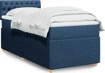 Obrázok produktu pre vidaXL Boxspring posteľ s matracom Modrá 80x200 cm Látka