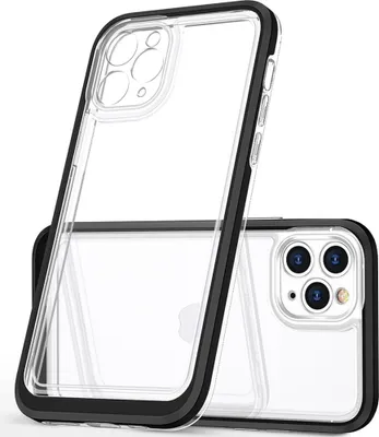 Obrázok produktu pre Priehľadné puzdro Etui Cover Case s rámom pre Iphone 13 Pro Black
