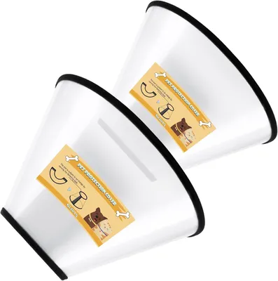 Productafbeelding van Kapkraag voor honden en katten - 2 stuks - verstelbaar - zacht - transparant pvc
