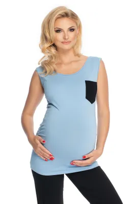 Produktbild von PeeKaBoo Umstandspyjama für Damen Quietter hellblau L/XL