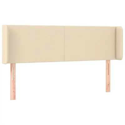 Immagine prodotto di vidaXL Testiera con orecchie in tessuto crema 147x16x78/88 cm